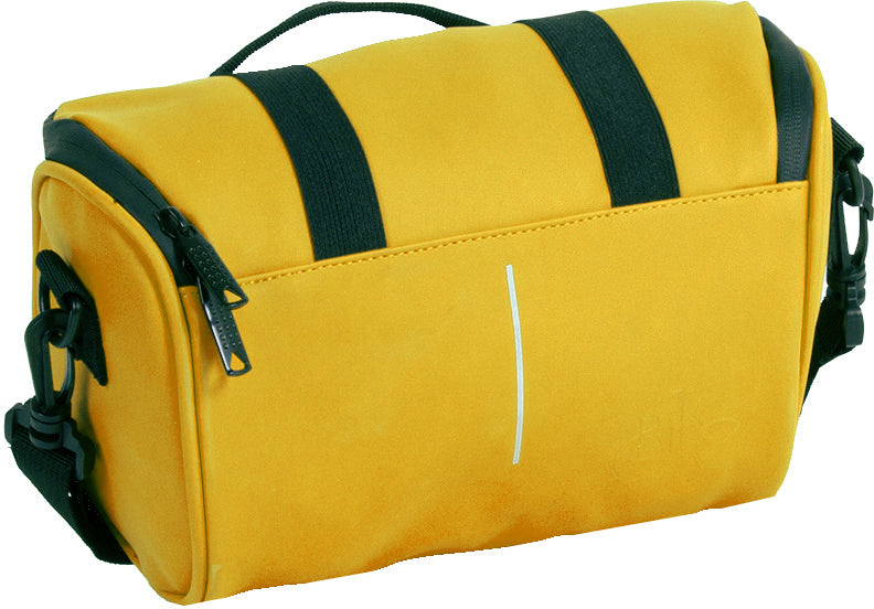 Bike splash waterafstotende stuurtas met schouderhengsel 3l geel