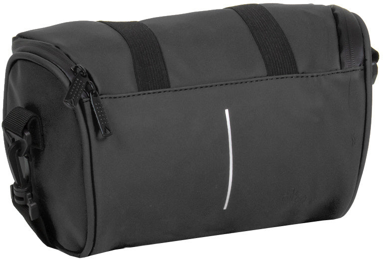 Bike splash waterafstotende stuurtas met schouderhengsel 3l zwart