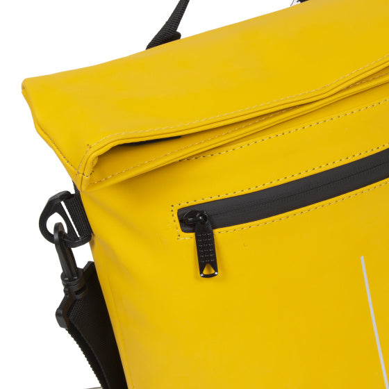 Bike splash waterafstotende stuurtas met schouderhengsel 6l geel