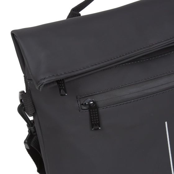 Bike splash waterafstotende stuurtas met schouderhengsel 6l zwart