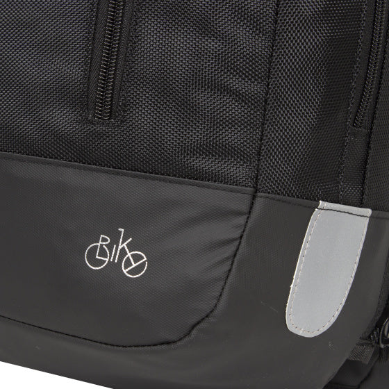 Bike wave fietsrugzak dubbele fietstas nylon 20l navy