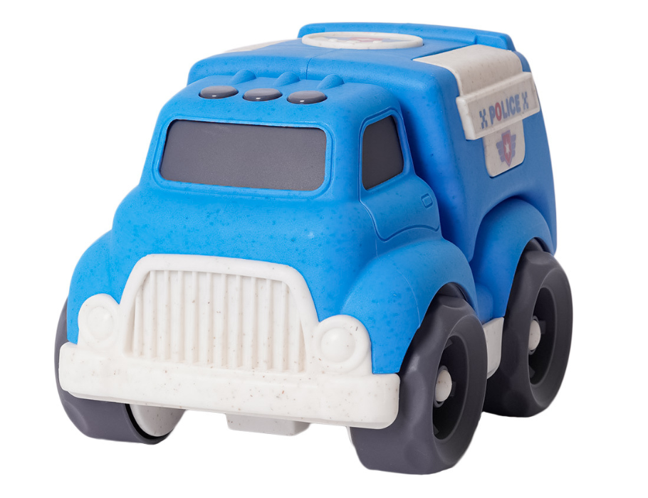 Coche de policía de bioplástico de biojuguetes