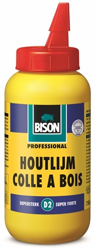 Bison original pegamento para madera botella 750 gramos - pegamento para madera blanco de alta calidad, resistente a la humedad, se seca transparente, sin disolventes, se puede pintar, d2, más resistente que la madera