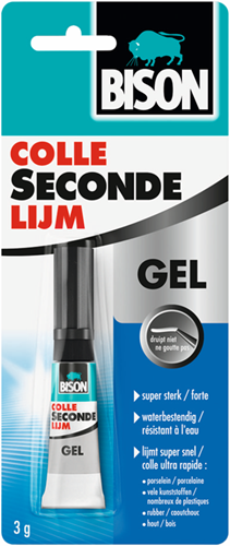Bisonte 1074132 - seg. pegamento gel blister 3 g | 1 pieza