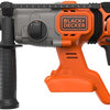 Black+decker bcd900b 18v 1.2j sds+ boorhamer | zonder accu | zijhandgreep | dieptestop | 6mm betonboor - bcd900b-xj