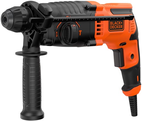 Black+decker behs01 650w 1.4j sds+ hammer drill | side handle | deep stop | 6mm and 8mm concrete drill | drill chuck adapter - behs01-qs