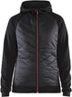 Blåkläder dames hybride sweater 34642526 | zwart rood | maat m - 7330509727119