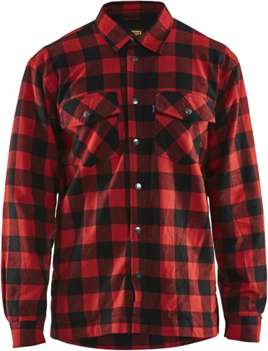 Blåkläder overhemd flanel 32251131 | rood zwart | maat l - 7330509414088