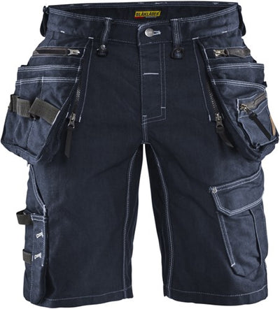 Blåkläder short denim stretch x1900 19921141 | marineblauw zwart | maat 44 - 7330509554357