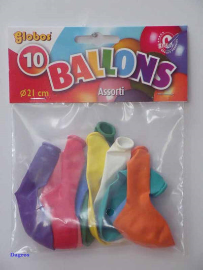Balloon colors 10 pieces 21 cm assorti