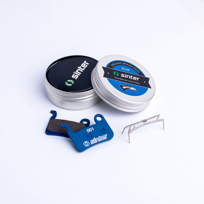 Bloques de freno de disco azul eléctrico