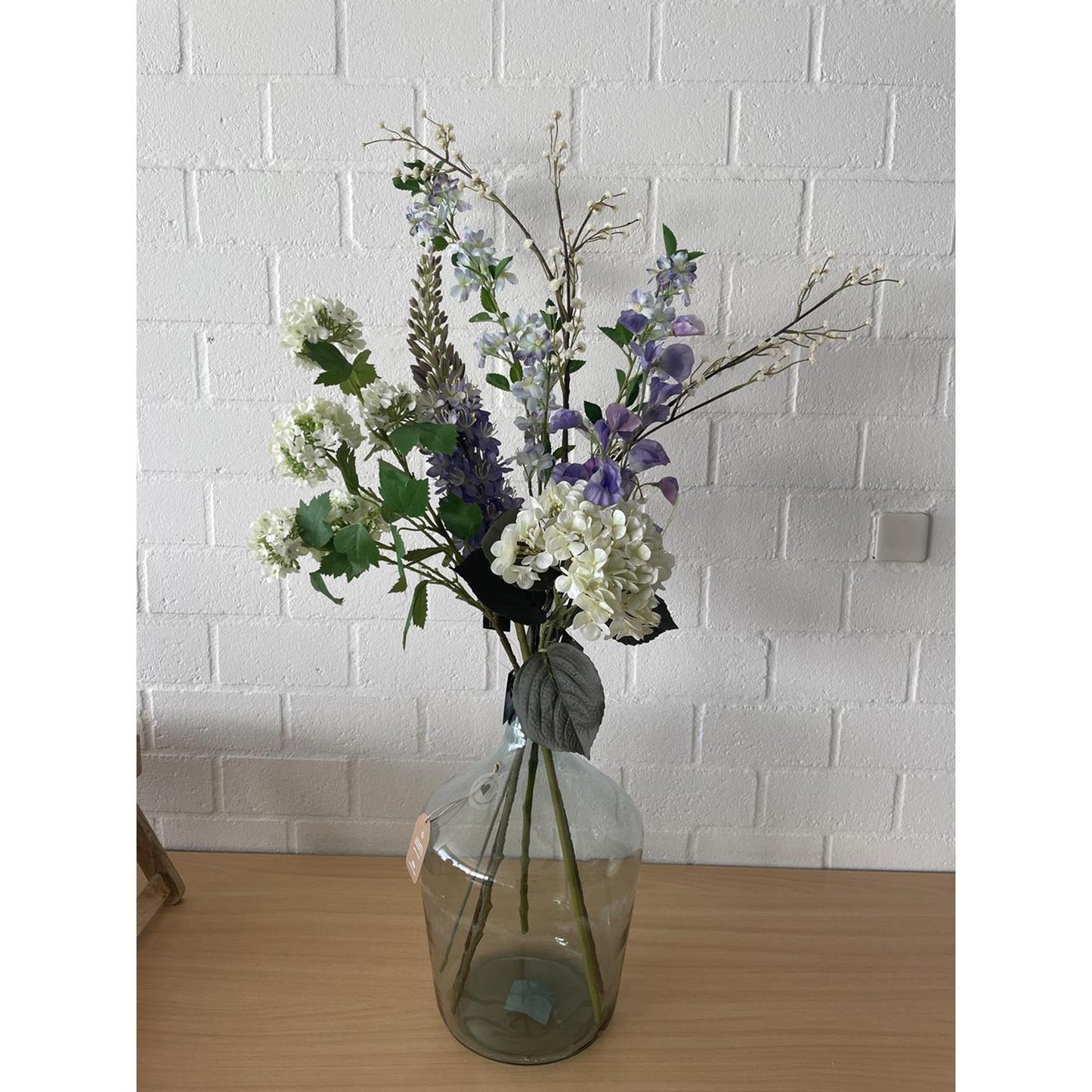 Collezione Roberts fiore artificiale palla di neve spray 83 cm crema