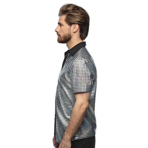 Boland Disco Diamond Shirt Men Dimensione d'argento L