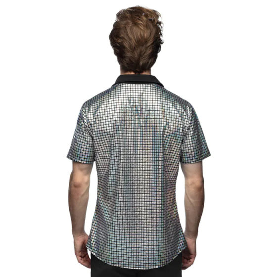 Boland Disco Diamond Shirt Men Dimensione d'argento L