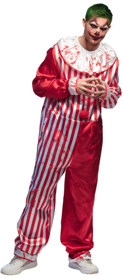 Boland Killer Clown Costume Men Red White Size 50 52 (M)