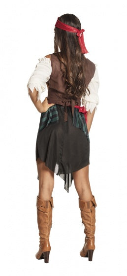 Boland Pirate Storm Costume Ladies Black White Size 36 38