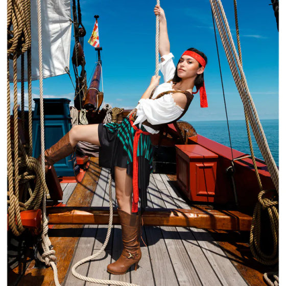 Boland Pirate Storm Costume Ladies Black White Size 40 42