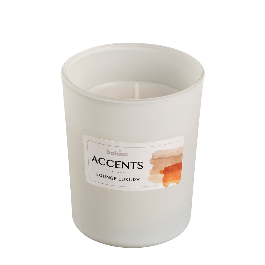 Bolsius vidrio perfumado acentos lounge lujo 92 76mm