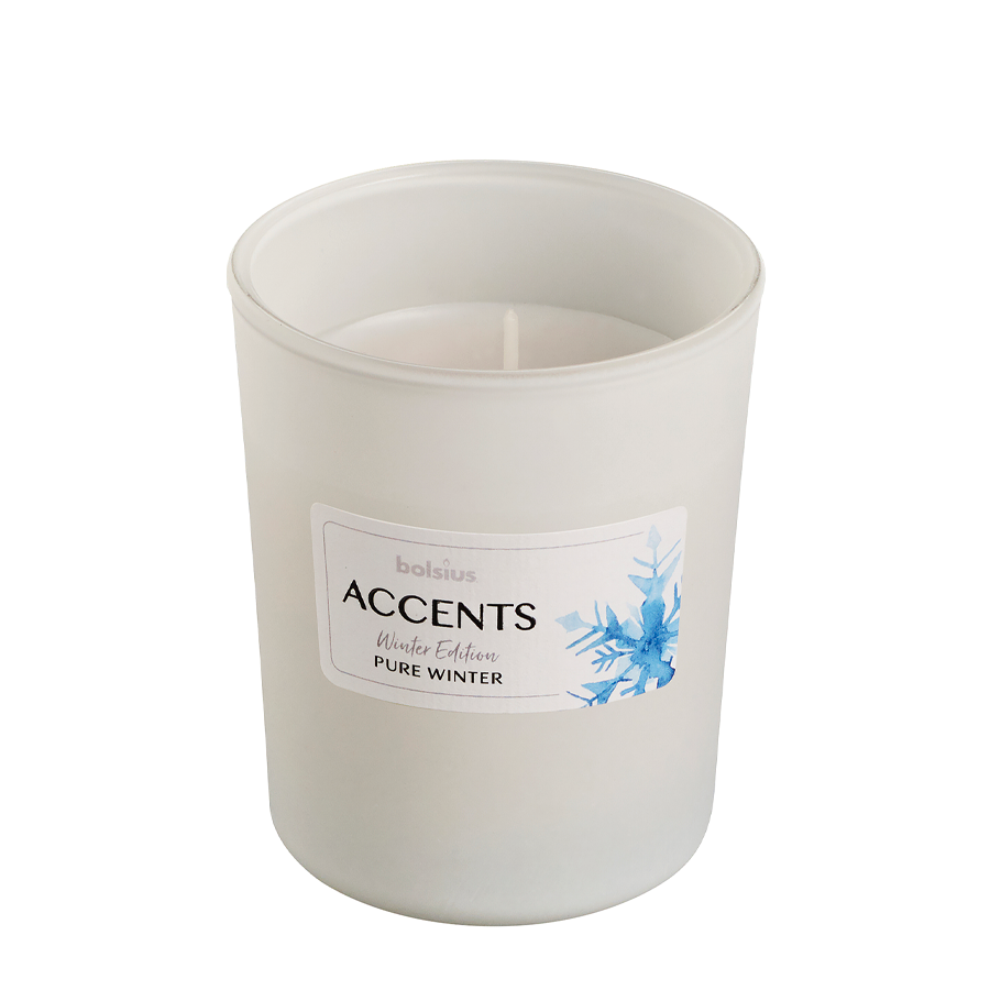 Bolsius geurglas accents pure winter 92 76mm
