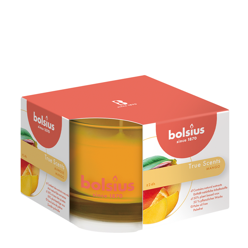 Bolsius perfumado en vidrio verdadero Scents Mango