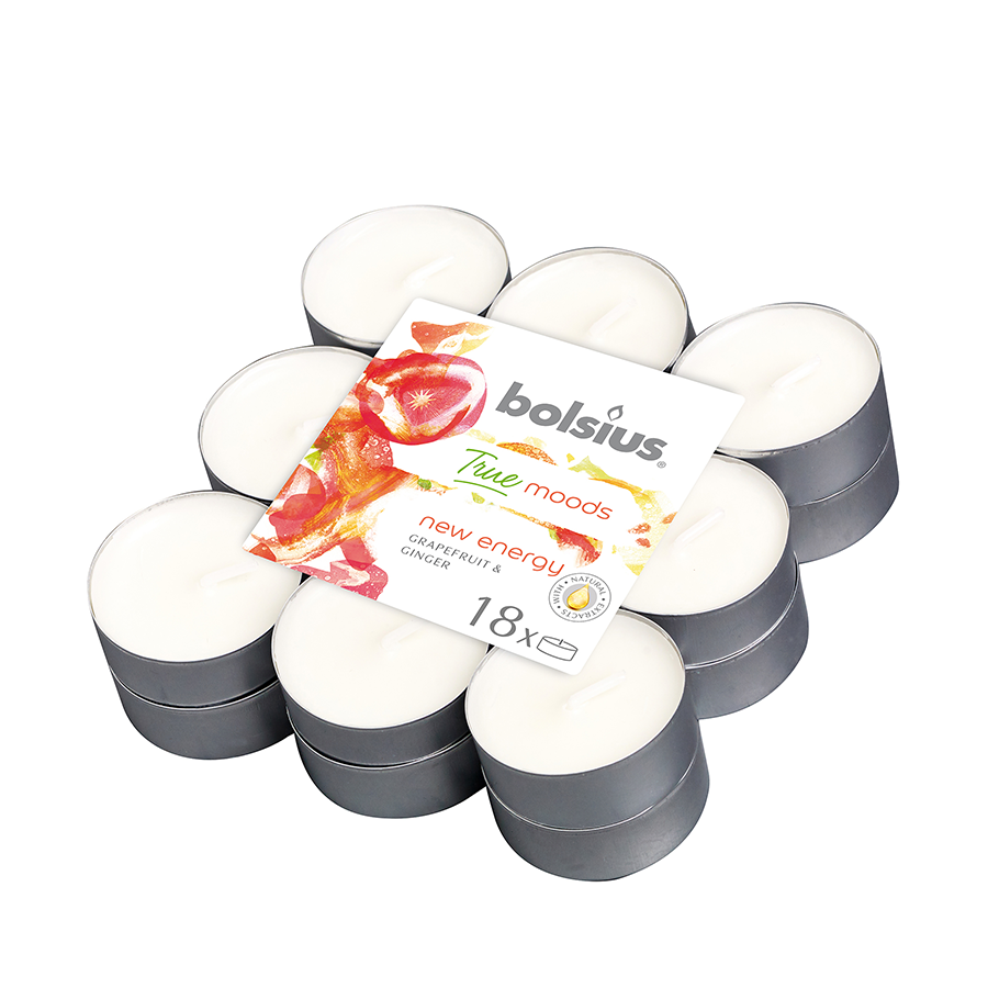 Bolsius geurtheelicht true moods new energy 18 stuks