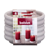 Portacandele Bolsius grigio chiaro - afbeelding 1
