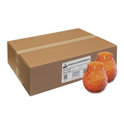 Bolsius contenitore arancione ø95x105 mm 70 ore (12 pezzi)
