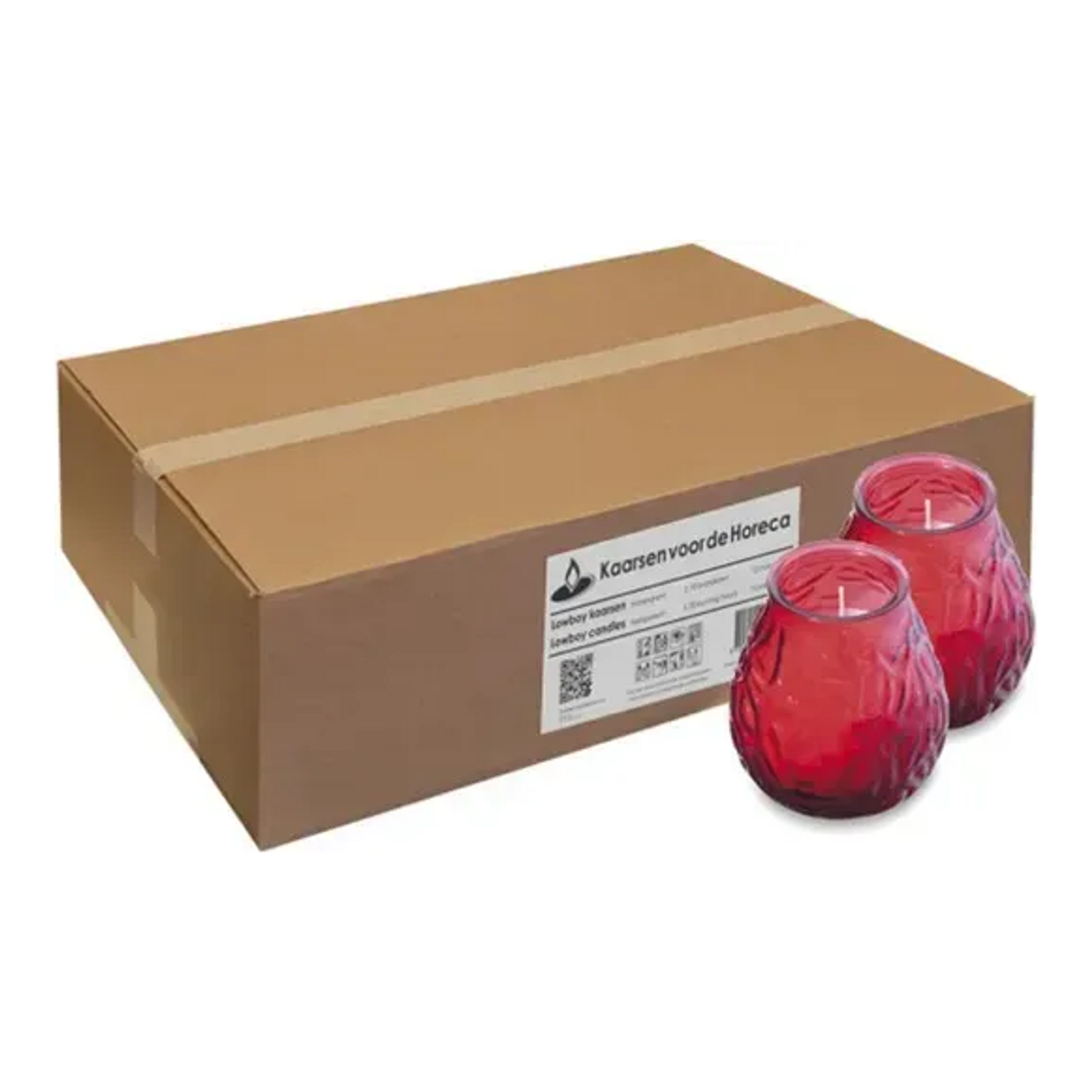 Bolsius contenitore rosso ø95x105 mm 70 ore (12 pezzi)