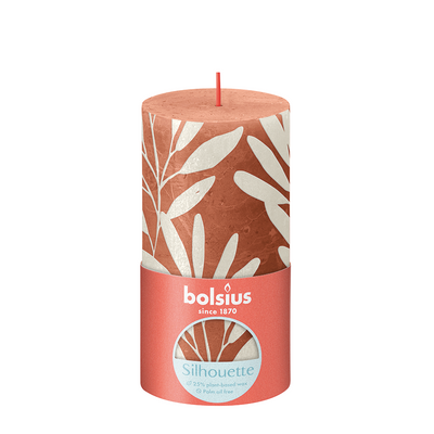 Ty bolsius vela rústica silueta rus rosa 130 68mm
