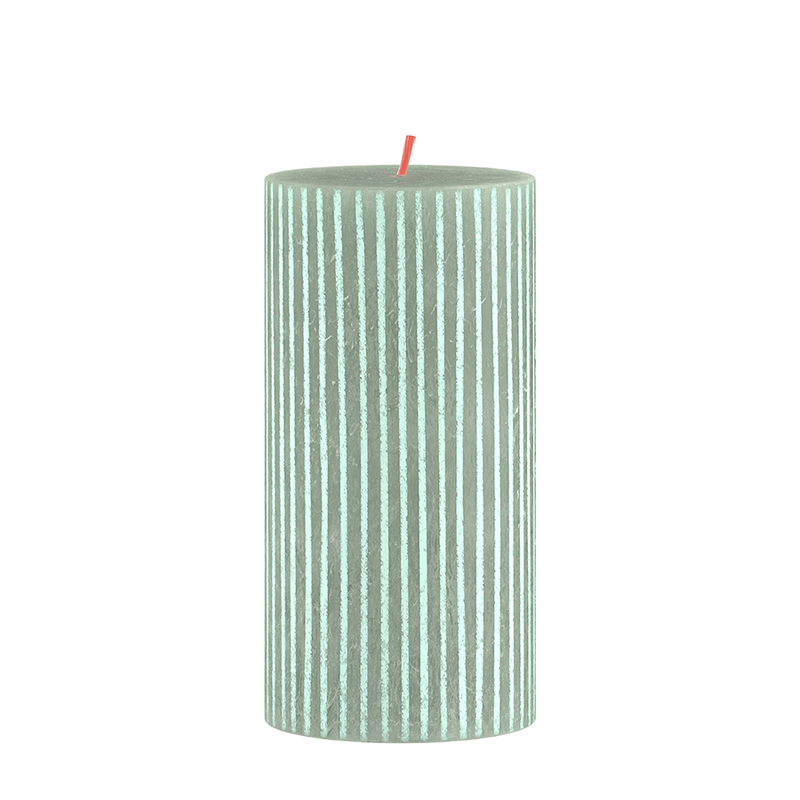 Bolsius Bolsius Silhouette Stub Candle Jadegroen con impresión 13x6.8 cm