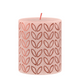 Bolsius silhouette stompkaars misty pink met print 8x6,8 cm