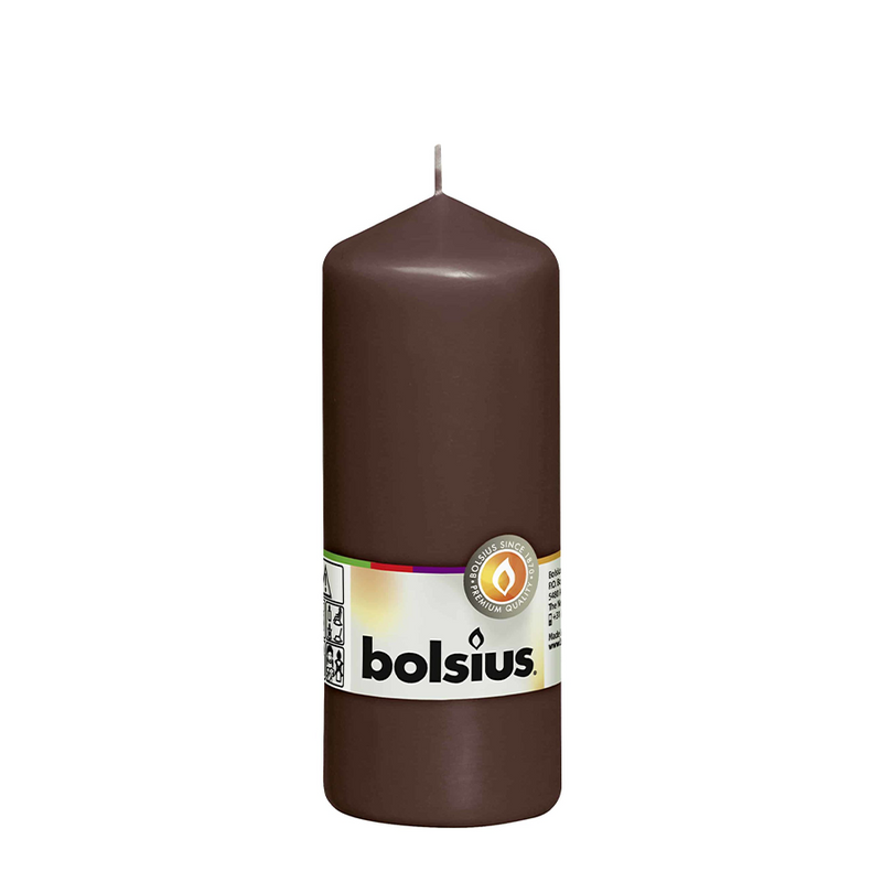 Candela a colonna Abi bolsius castano marrone 150 58mm