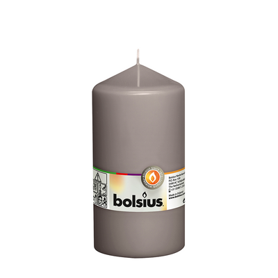 Vela Bolsius gris cálido 150 78mm