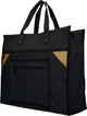 Borsa shopping in tela larga nera