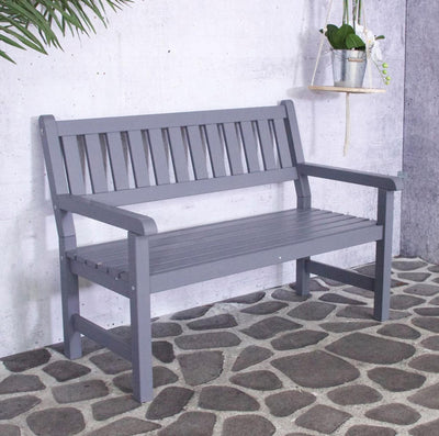 Sens tuinbank bordeaux 2-seater vurenhout 125x70x92cm grijs