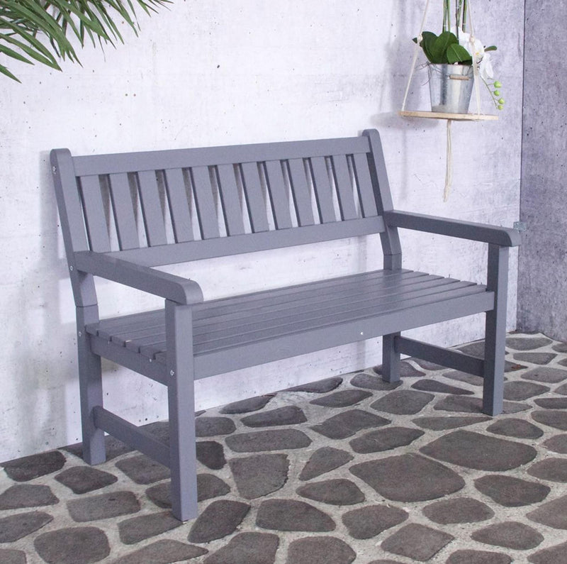 Sens tuinbank bordeaux grijs hout 125x92cm