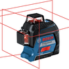 Bosch blauw lijnlaser gll 3-80 4 x aa batterijen + richtplaat + etui