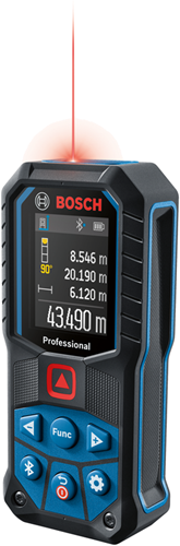 Bosch blauw bosch professional glm 50-27 c laserafstandsmeter - 50 meter - incl opbergtas - 2x batterijen - handlus