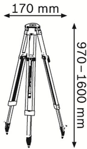 Accessori Bosch treppiede professionale bt 160 | pieghevole - 0601091200