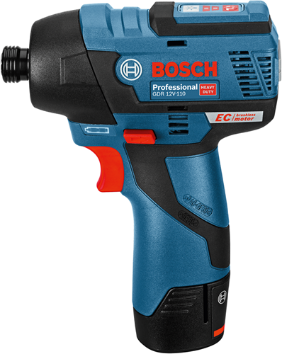 Avvitatore a percussione a batteria professionale Bosch blu gdr 12v-110 solo | senza batterie e caricabatterie - 06019e0002