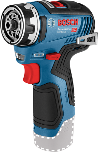 Trapano avvitatore a batteria Bosch GSR 12V-35 FC blu + accessori | senza batterie e caricabatterie | in l-boxx - 06019h3003