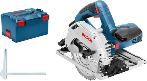 Sierra circular profesional bosch blue gks 55+ gce + fsn 1400 | conjunto | 1350w | 1 carril guía | Hoja de sierra de 165 mm - 0615990m91