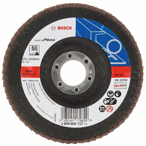 Accesorios Bosch 1 disco de láminas 125 x551, experto para metal en ángulo, k60 - 2608606717