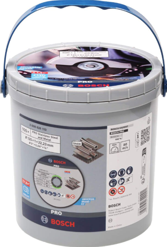 Accessori Bosch Disco da taglio 100x inox (acciaio inossidabile) 125x1x22,23 in secchio - 2608626113