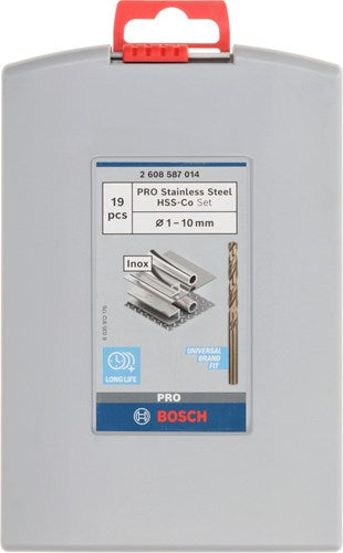 Bosch accessoires 19-delige probox metaalborenset hss-co, din 338 (kobaltlegering) 110 mm 19st - 2608587014