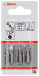 Bosch accessories 3-piece bit set extra hard (assorted) s 1.0x5.5; ph2; pz2; 25mm 3pcs - 2607001766