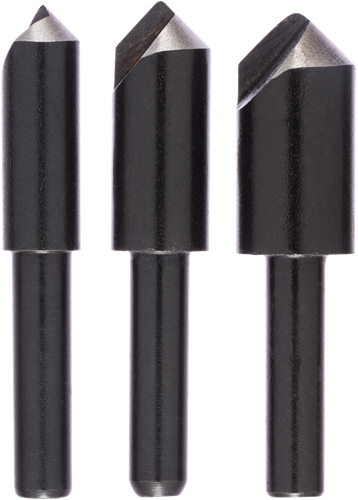 Bosch accessoires 3-delige conische verzinkboor-set met 1 boorplaatje - 2609255124