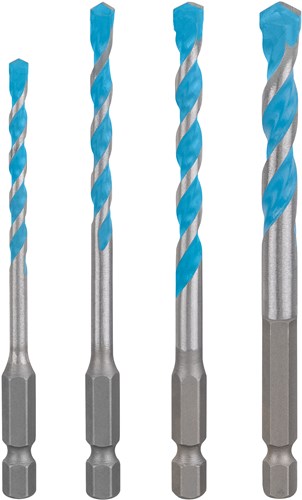 Bosch accessoires 4-delige set universeelboor hex-9 multiconstruction 4 5 6 8 - 2608902368