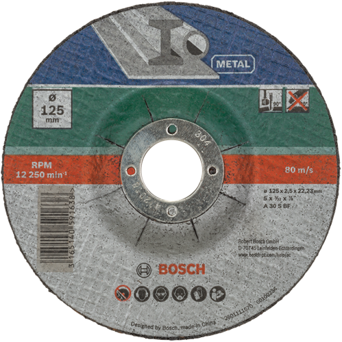 Accessori Bosch Set di dischi da taglio curvi da 5 pezzi per metallo | 125 x 2,5 mm - 2609256333