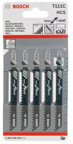 Bosch jigsaw blade t111c (5pcs)